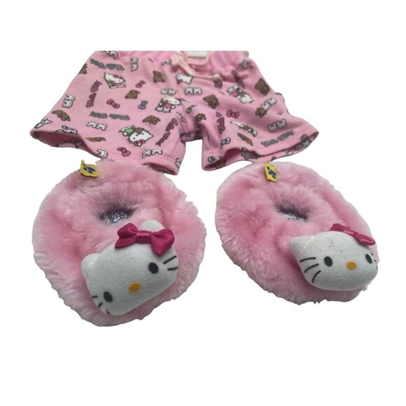 Build A Bear Hello Kitty Pajamas PJs Sanrio Cupcake Clothes Outfit Set Pnk & Wht - Picture 15 of 15